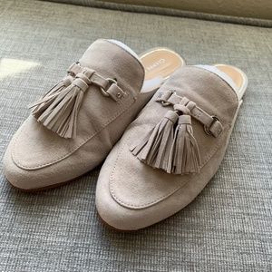 Gianni Bini Suede Brewsten Tassel Mules